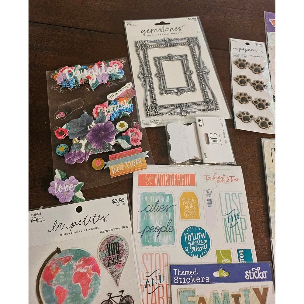 Sticko The Paper Studio Scrapbook Sticker Lot Unisex OS Multicolor Craft Supply
